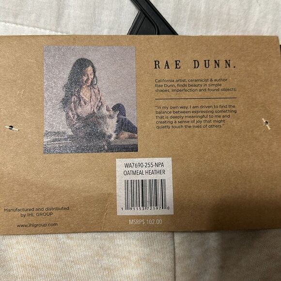 Rae Dunn. XS Oatmeal Heather 2pc Cowl Neck Pullover Jogger Lounge Sweat Set - Picture 9 of 13